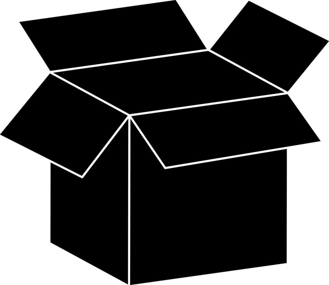 Illustration von ein Box im schwarz und Weiß Farbe. vektor