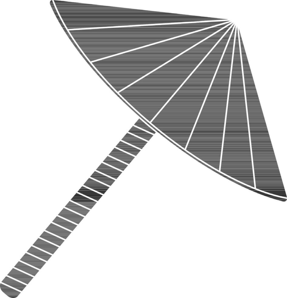 Illustration von ein Pilz im schwarz und Weiß Farbe. vektor