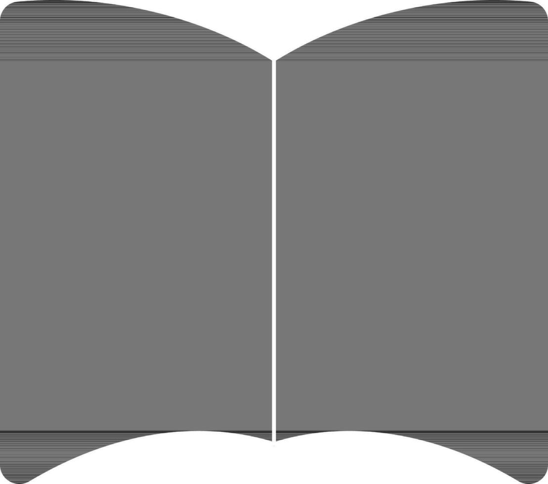 svart öppen bok på vit bakgrund. vektor
