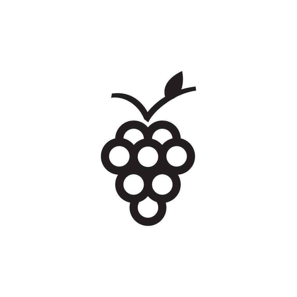 grape frukt ikon vektor