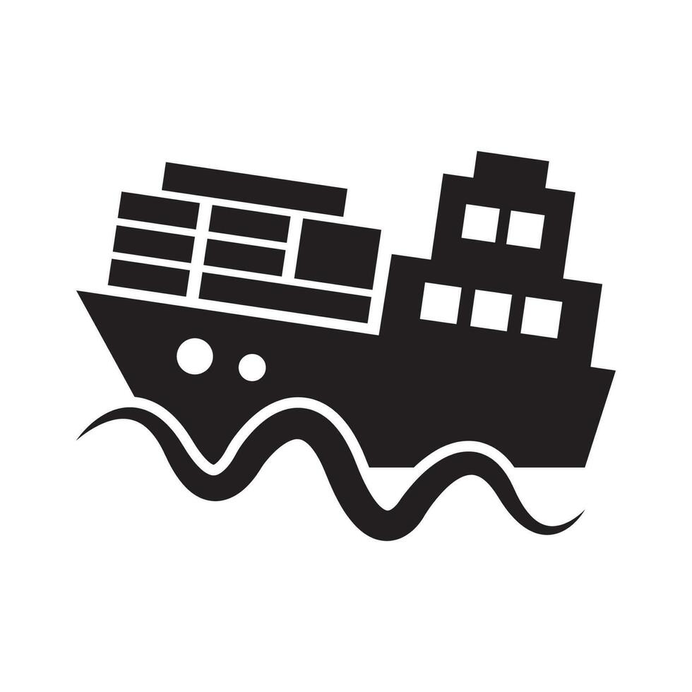 Frachtschiff-Symbol vektor