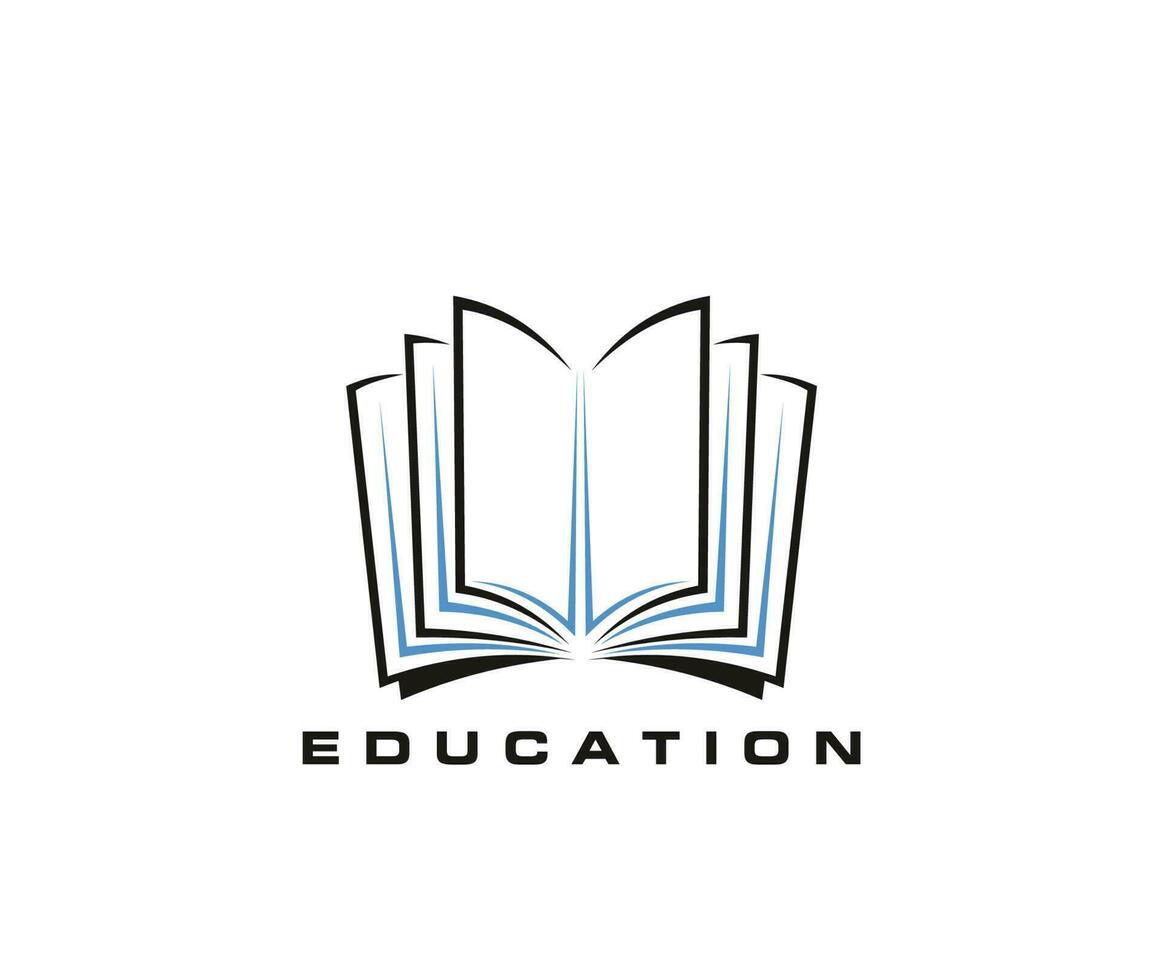 öffnen Buch Symbol, Ausbildung, Bibliothek, Geschäft Symbol vektor