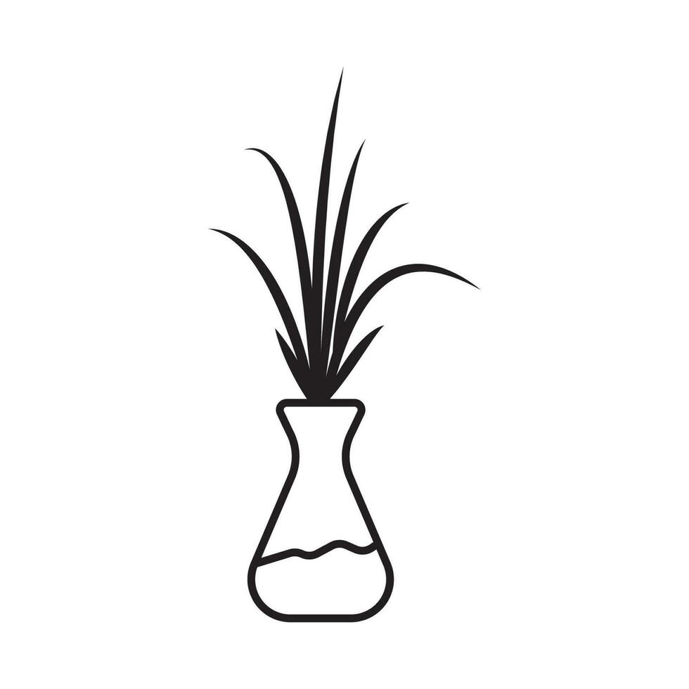 Symbolvektor für Blumenvase vektor