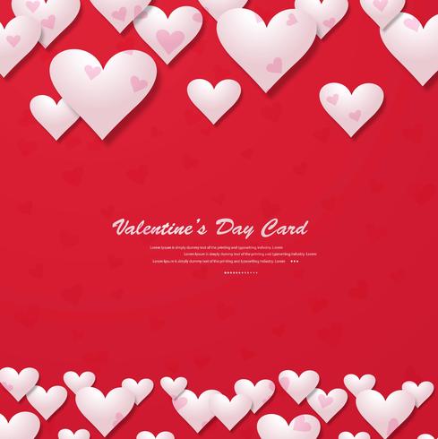Happy Valentinstag Grußkarte Hintergrund vektor