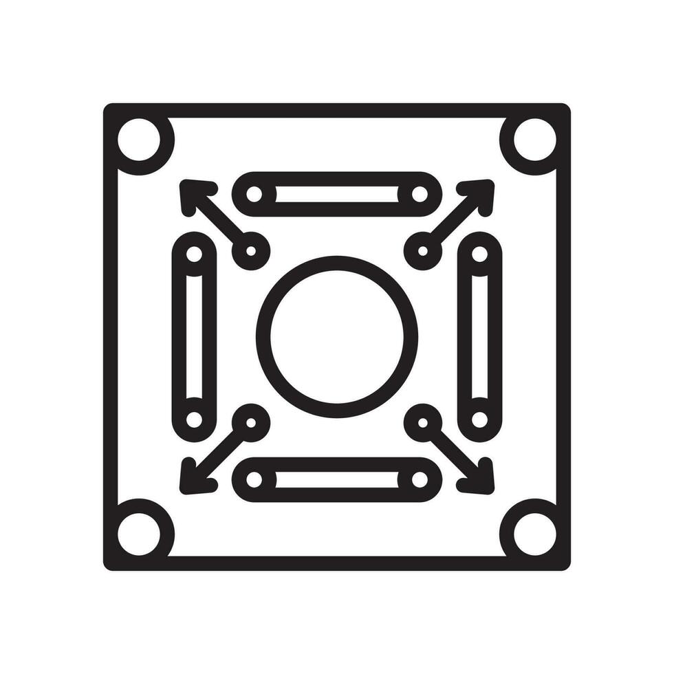 Carrom Tabelle Symbol vektor