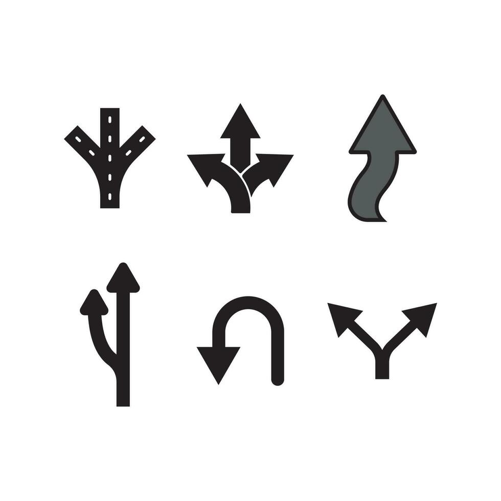 gaffel i de väg ikon. vektor illustration symbol design
