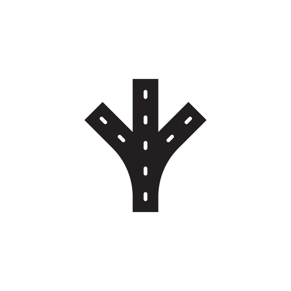 Gabelung im Straßensymbol vektor