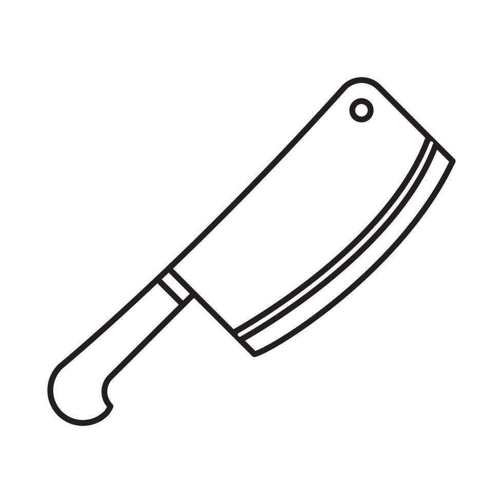 Metzger Messer Symbol Vektor