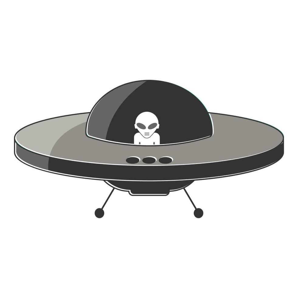 UFO Raum Vektor Symbol Illustration