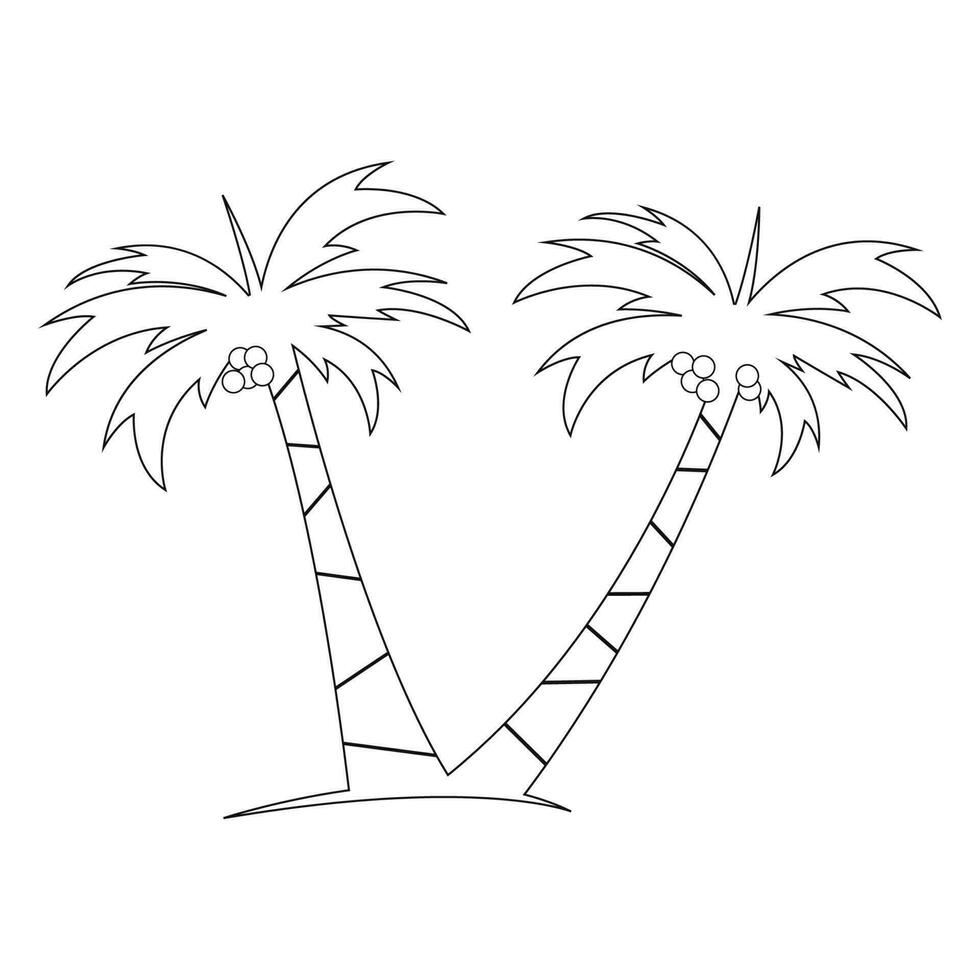 Kokosnuss Baum Vektor Logo Design