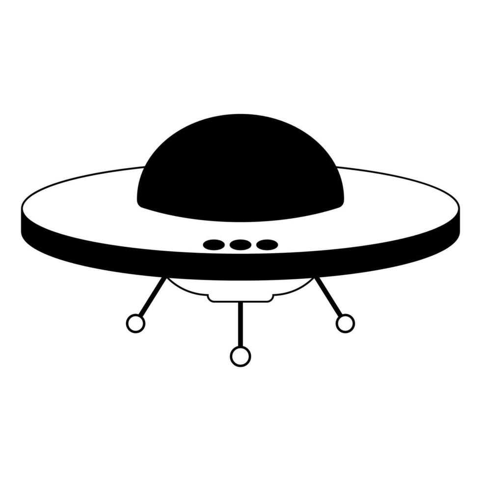 UFO Plats vektor ikon illustration