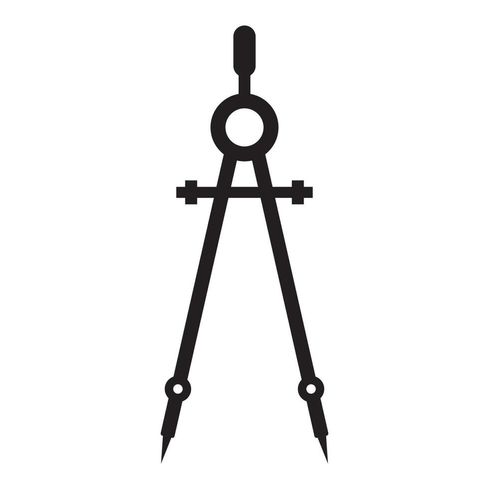 exakt verktyg arkitektur kompass ikon vektor