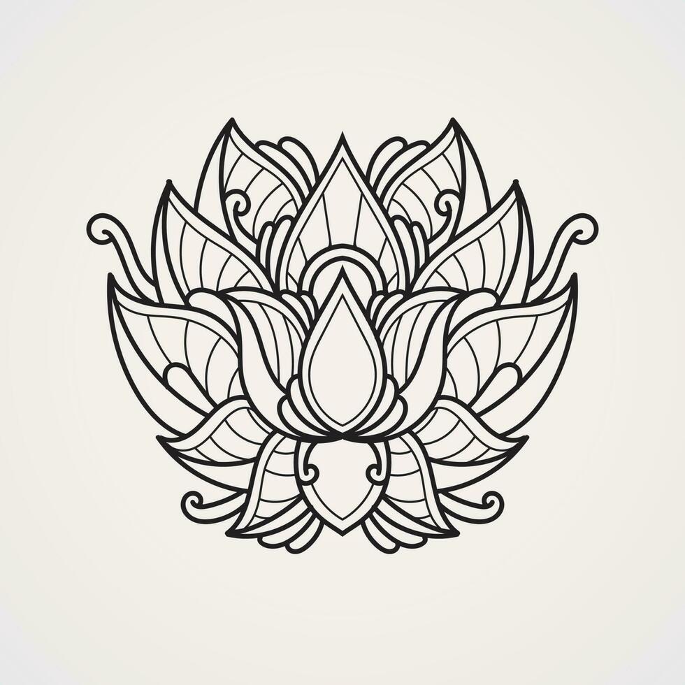 mandala med skön lotus blomma form. lämplig för henna tatueringar färg böcker. islam hindu buddist Indien pakistan kinesisk arab vektor