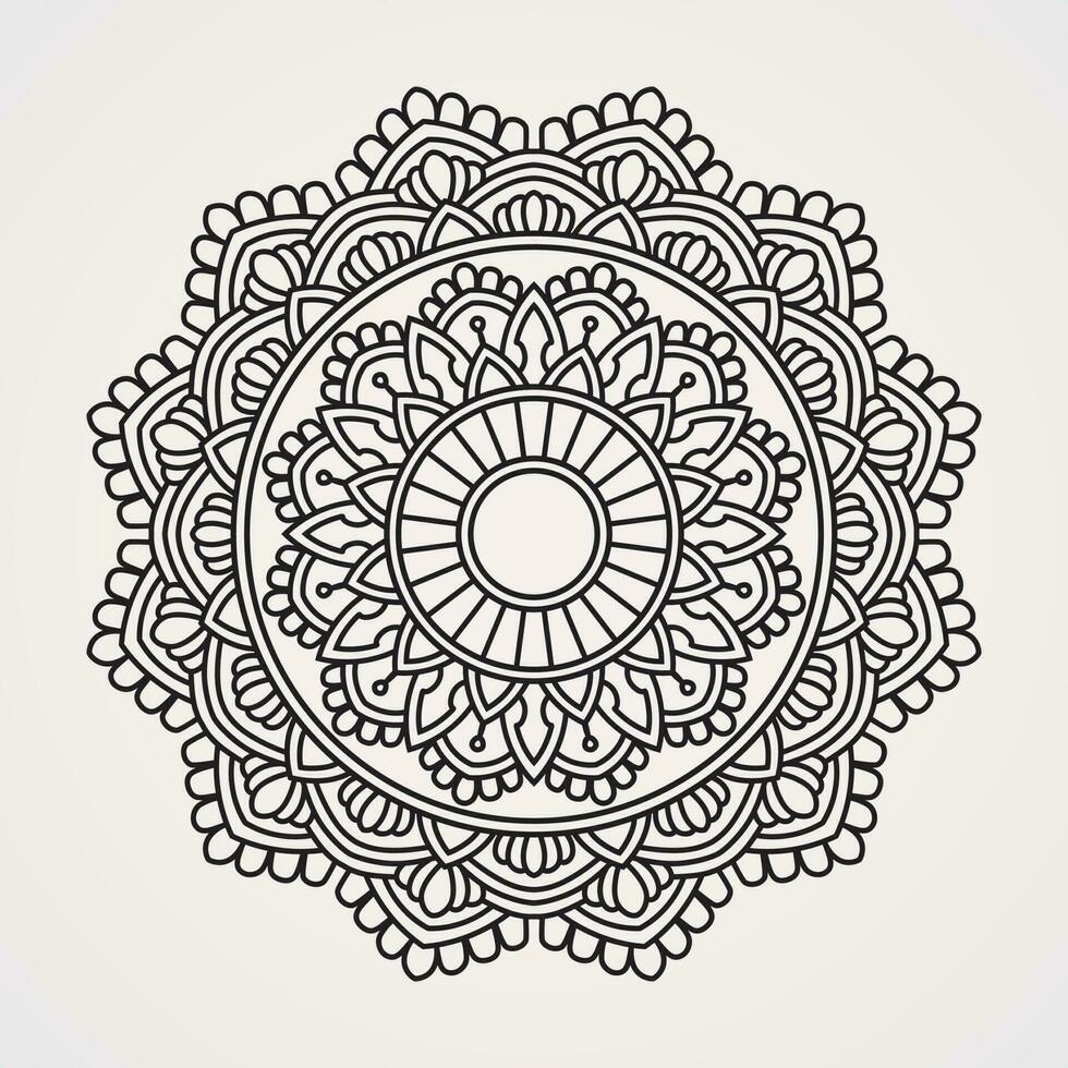 mandala blomma dekorativ mönster. lämplig för henna, tatueringar, foton, färg böcker. islam, hindu, buddha, Indien, Pakistan, kinesiska, arab vektor