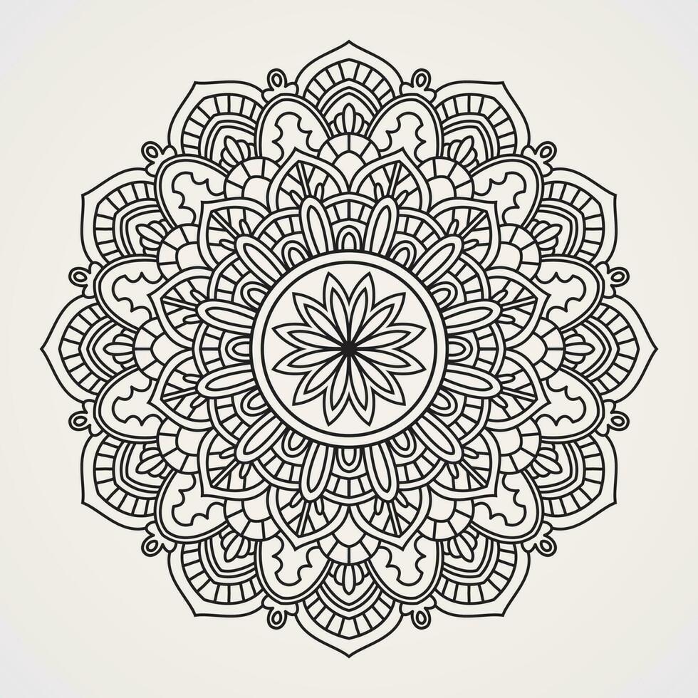 schön Blumen- Mandalas mit verschiedene Ornamente vektor