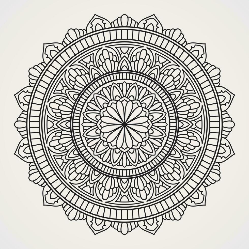 schön und nachhaltig traditionell Motiv Mandalas vektor