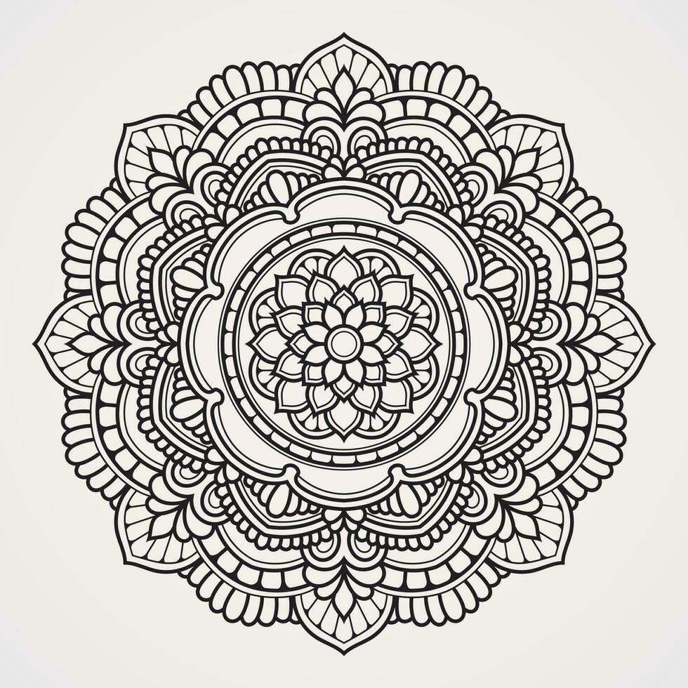 charmant Blühen Blume Mandalas. geeignet zum Henna, Tätowierungen, Fotos, Färbung Bücher. Islam, Hindu, Buddha, Indien, Pakistan, Chinesisch, arabisch vektor