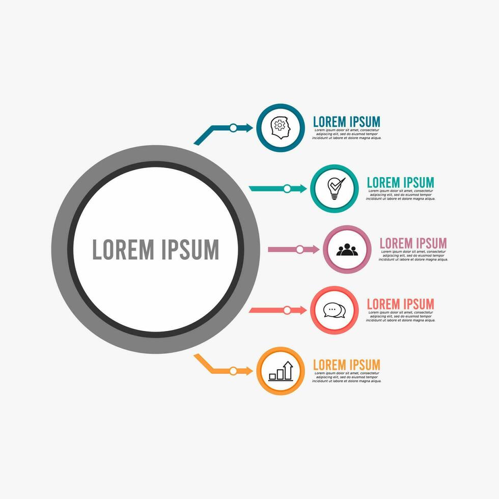 vektor företag mall för presentationer. kreativ begrepp för infograf. företag data visualisering. bearbeta Diagram. abstrakt element av grafer, diagram med steg, alternativ, sektioner eller bearbeta.