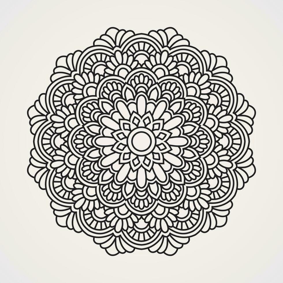 Kreis Dekoration von schön blumenförmig Ornamente. geeignet zum Henna, Tätowierungen, Fotos, Färbung Bücher. Islam, Hindu, Buddha, Indien, Pakistan, Chinesisch, arabisch vektor
