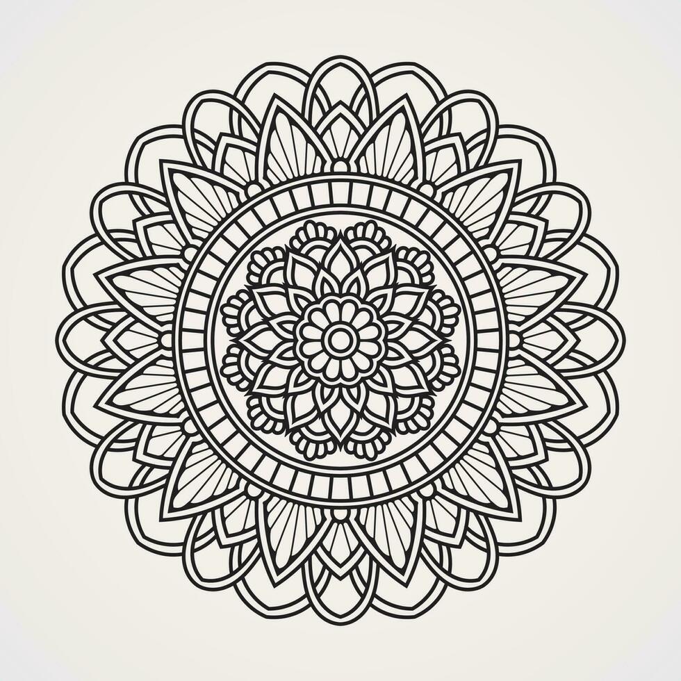 präzise Zier Mandalas mit geometrisch Formen. geeignet zum Henna, Tätowierungen, Fotos, Färbung Bücher. Islam, Hindu, Buddha, Indien, Pakistan, Chinesisch, arabisch vektor