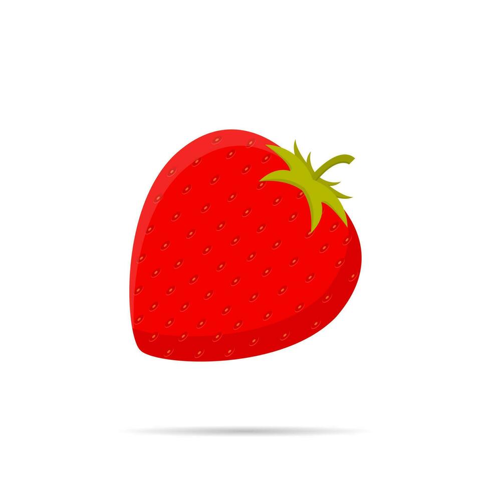 Erdbeere Symbol Vektor Illustration im eben Stil