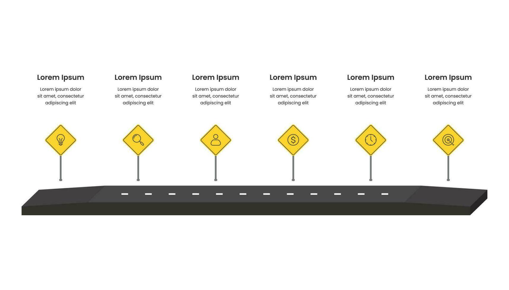 Roadmap Geschäft Infografik Vorlage Design vektor
