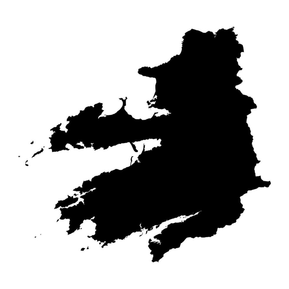 Bezirk Kerry Karte, administrative Landkreise von Irland. Vektor Illustration.
