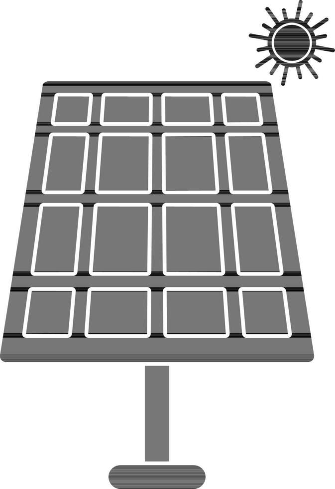 schwarz und Weiß Solar- Energie Tafel. vektor