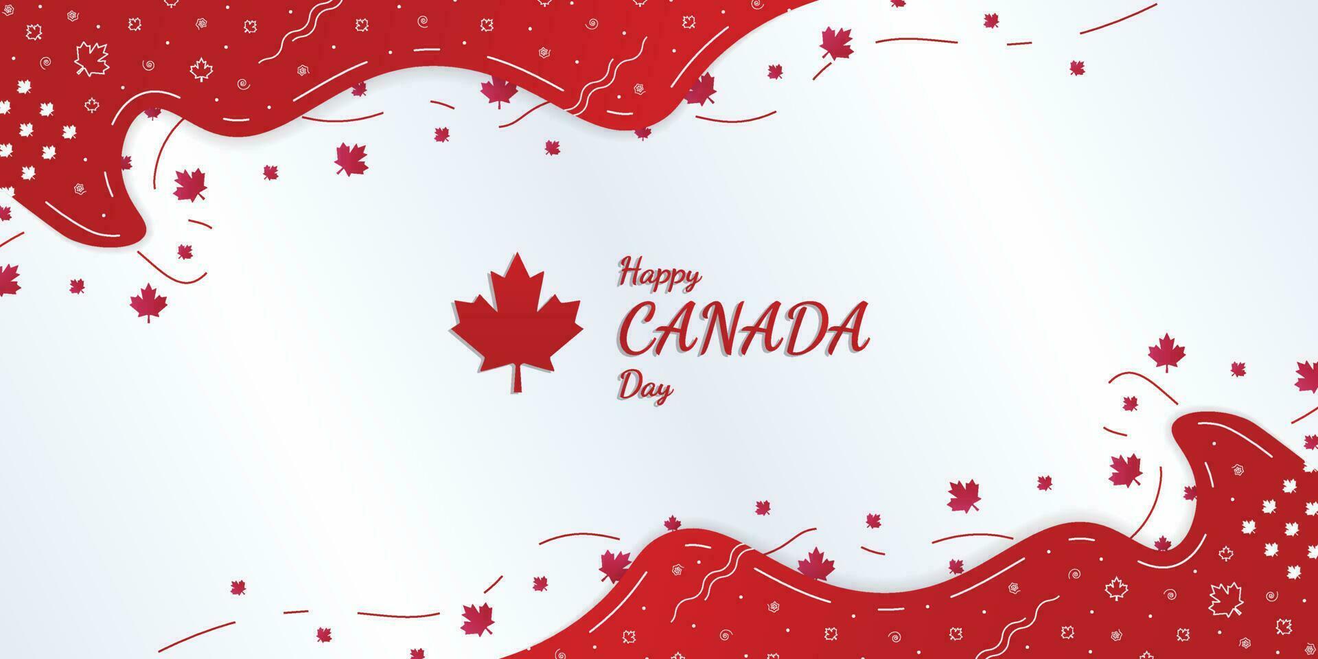 Kanada Unabhängigkeit Tag Feier, verwenden zum Banner, Sozial Medien vektor