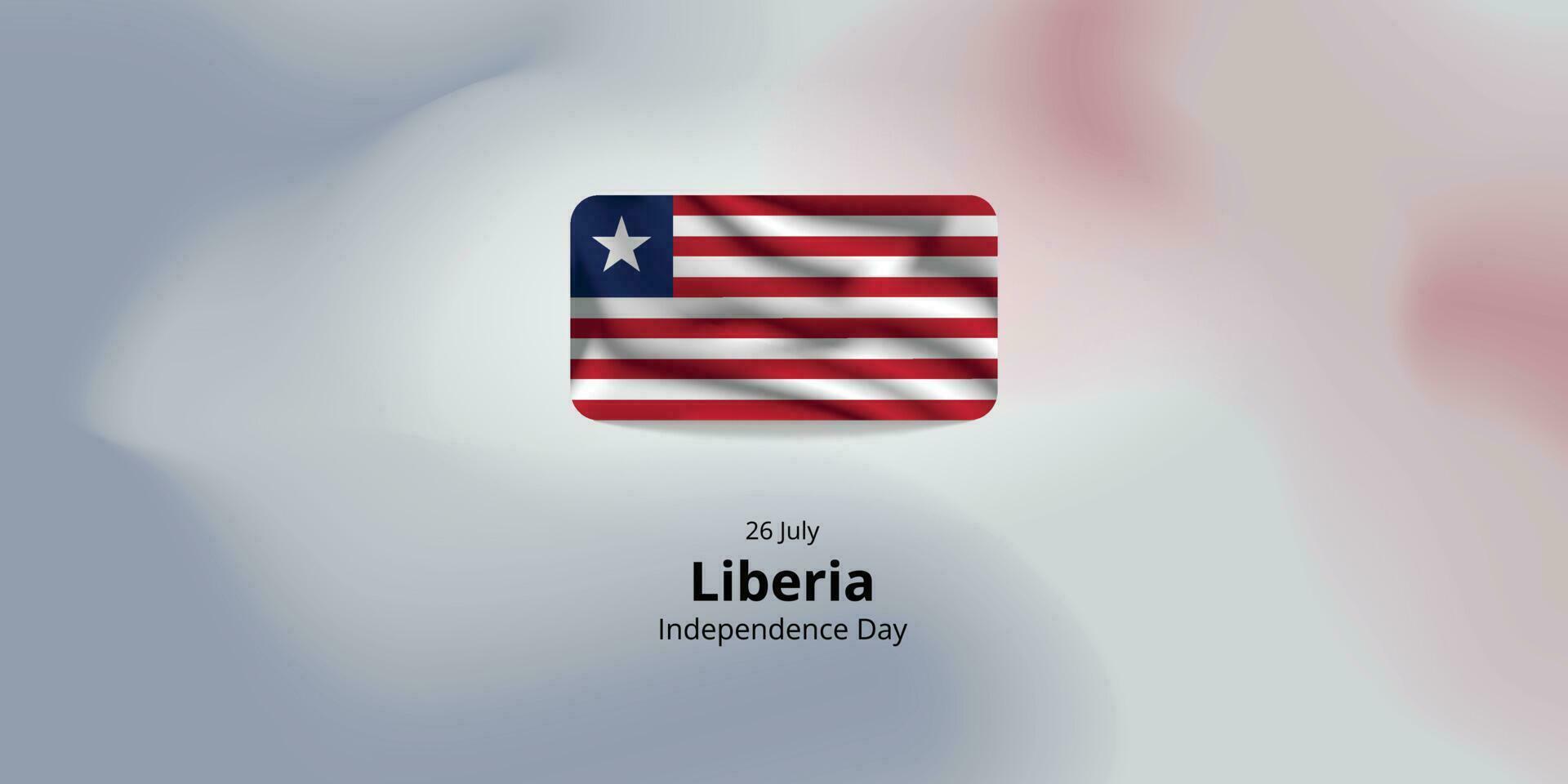 Liberia Unabhängigkeit Tag Feier, verwenden zum Banner, Sozial Medien vektor