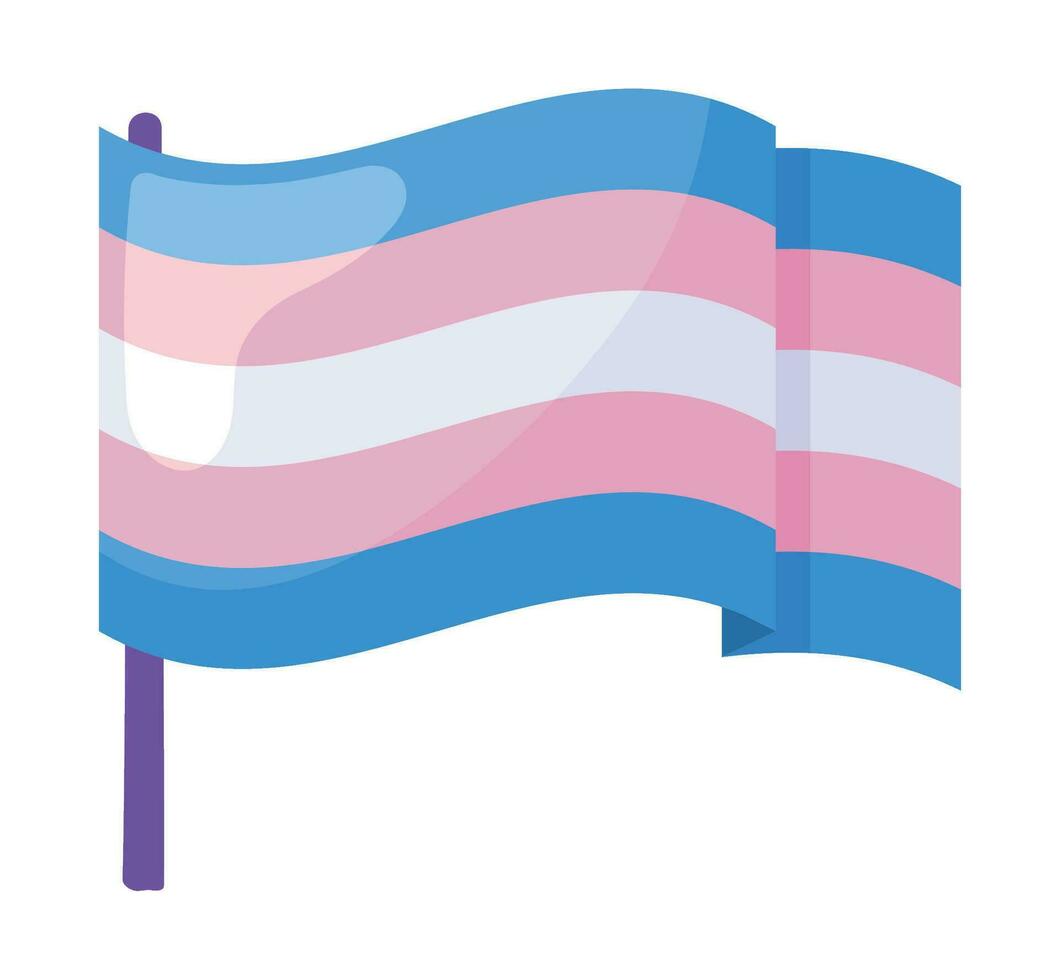 Transgender Flagge Stolz Tag Symbol isoliert vektor