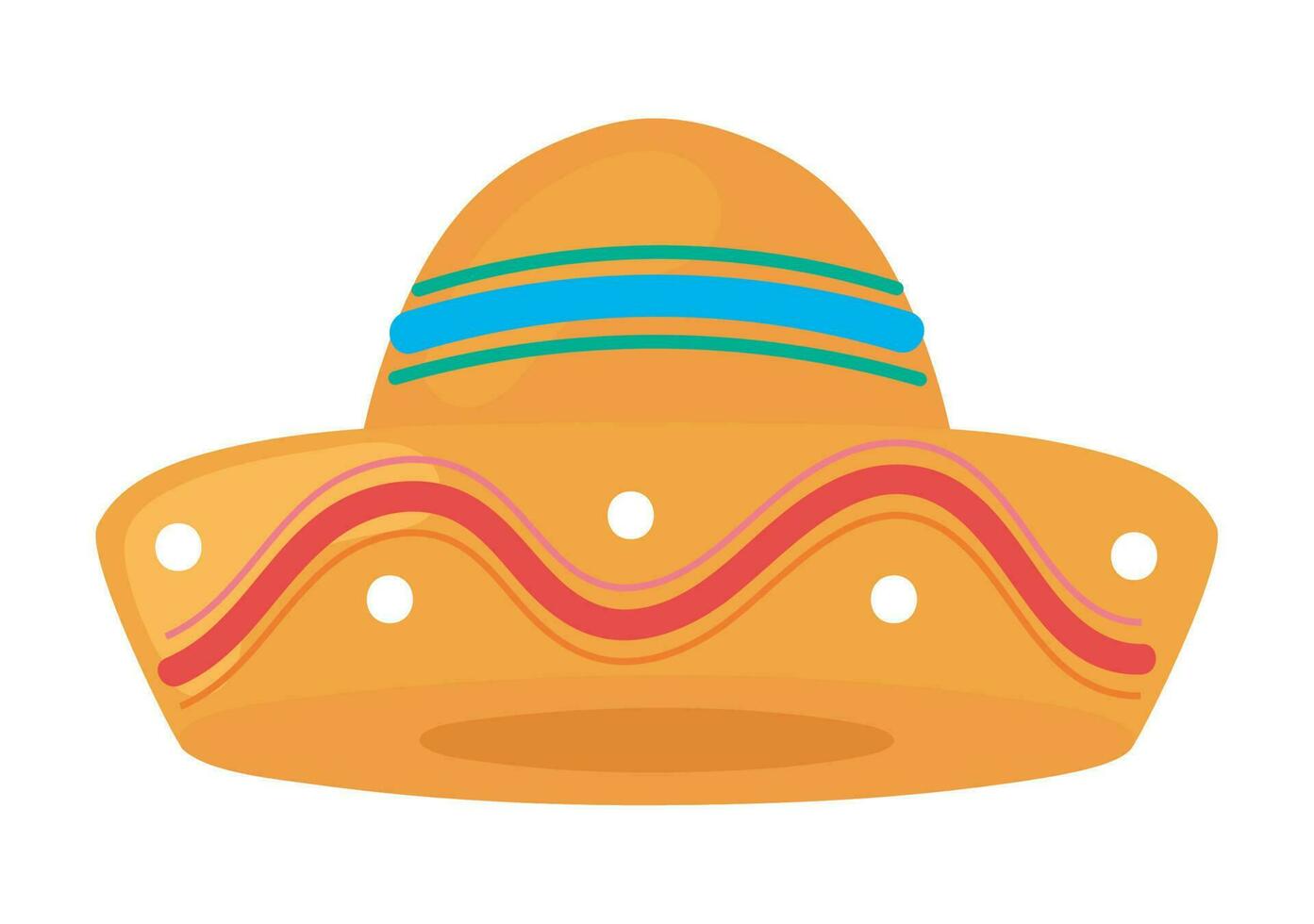 mexikansk hatt ikon isolerat design vektor