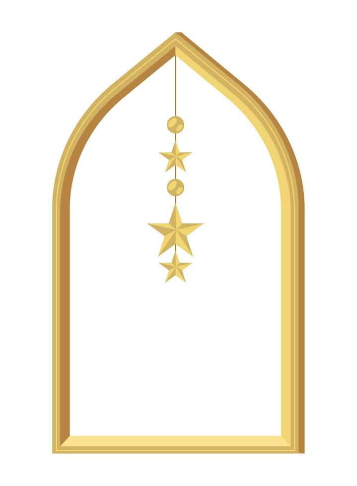 Arabisch Fenster und Sterne Vektor Symbol