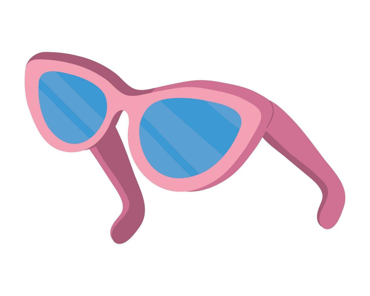 Rosa Sonnenbrille Symbol isoliert Design vektor