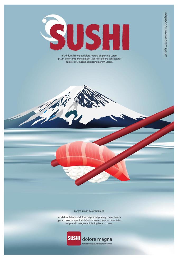 Plakat der Sushi-Restaurant-Vektorillustration vektor