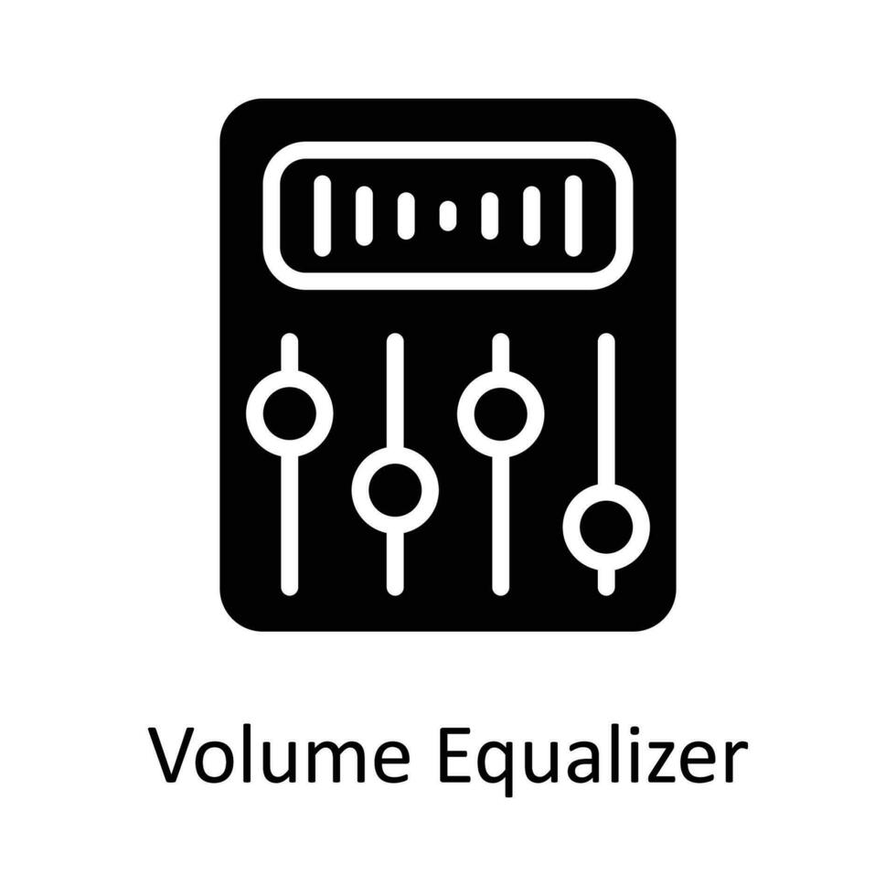 Volumen Equalizer Vektor solide Symbol Design Illustration. Benutzer Schnittstelle Symbol auf Weiß Hintergrund eps 10 Datei