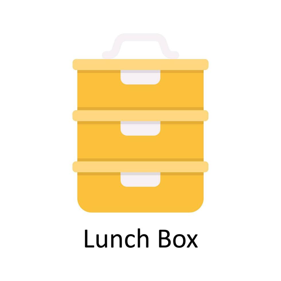 Mittagessen Box Vektor eben Symbol Design Illustration. Bildung und Lernen Symbol auf Weiß Hintergrund eps 10 Datei