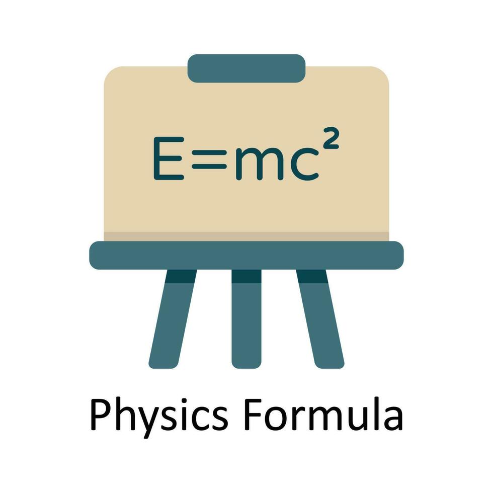 fysik formel vektor platt ikon design illustration. utbildning och inlärning symbol på vit bakgrund eps 10 fil