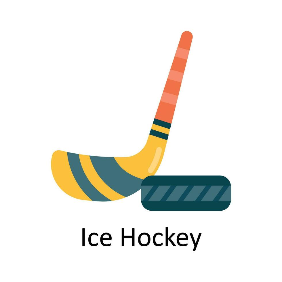 is hockey vektor platt ikon design illustration. sporter och spel symbol på vit bakgrund eps 10 fil