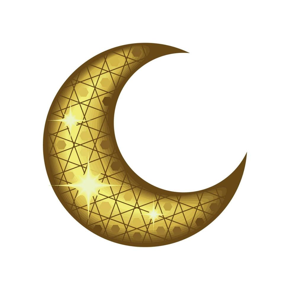 arabisch Halbmond Mond Symbol isoliert Stil vektor