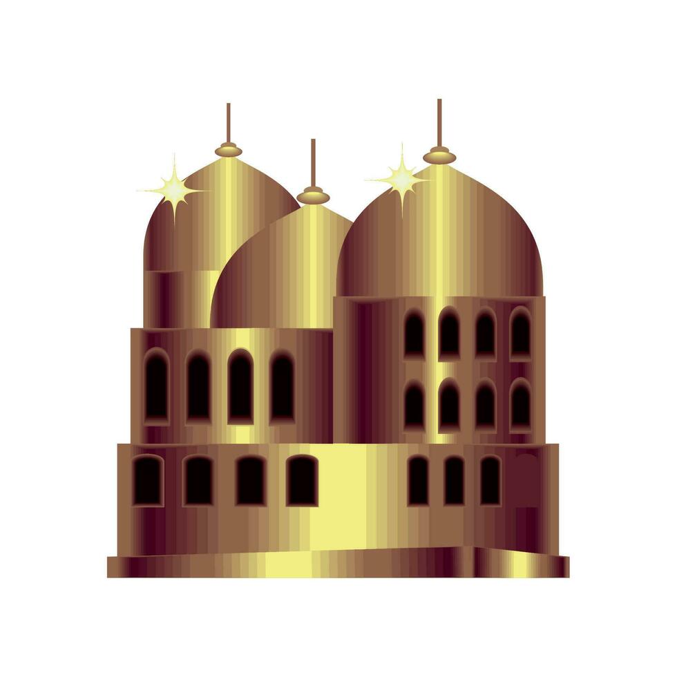 arab tempel ikon isolerat stil vektor
