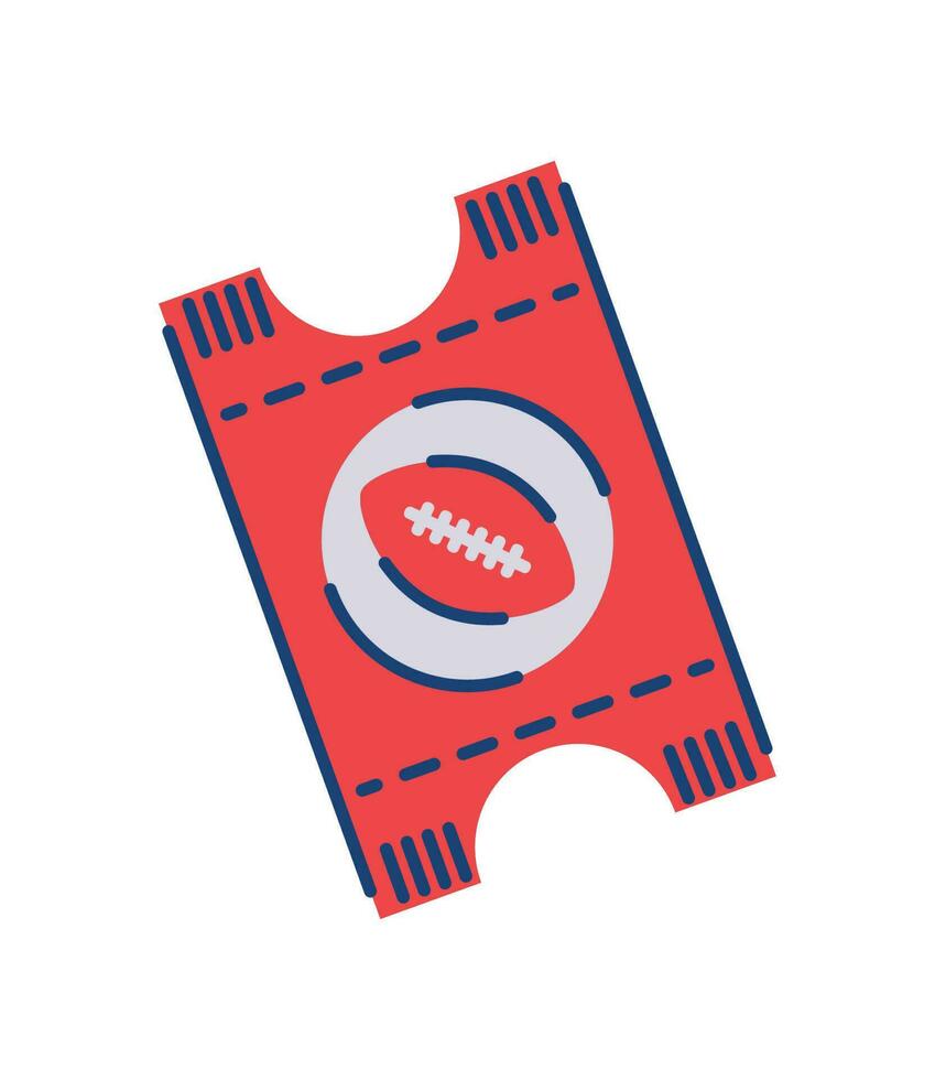 Fahrkarte amerikanisch Fußball Symbol isoliert vektor