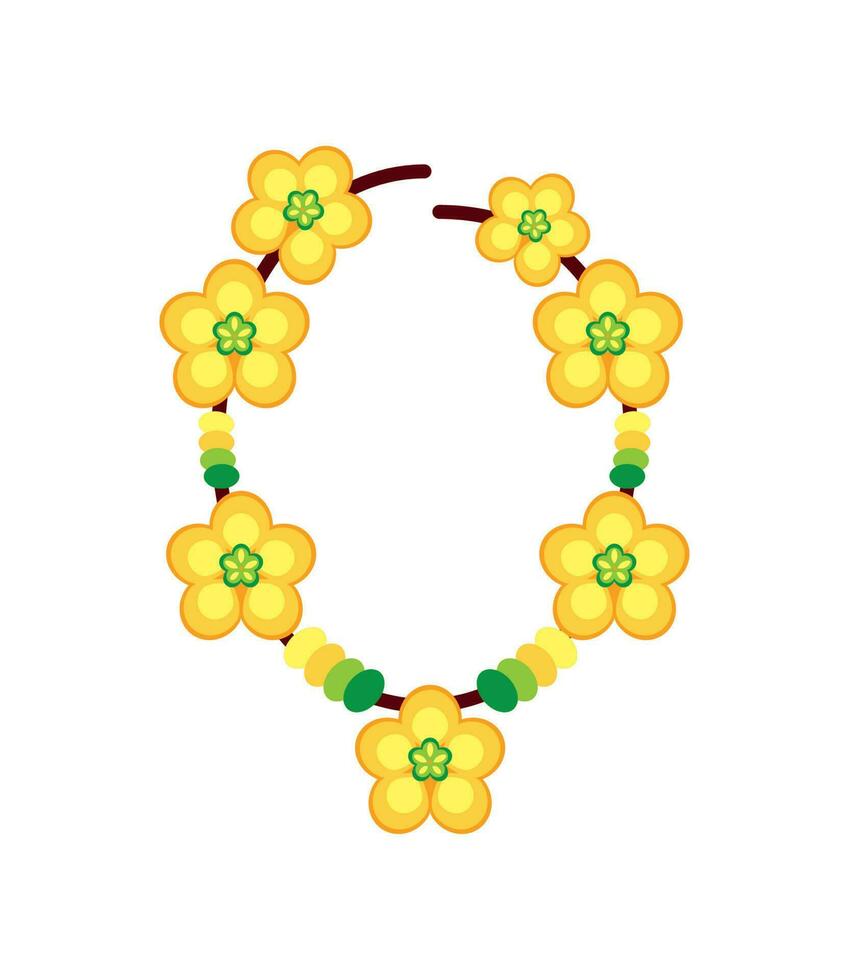 Blume Halskette Symbol isoliert Design vektor
