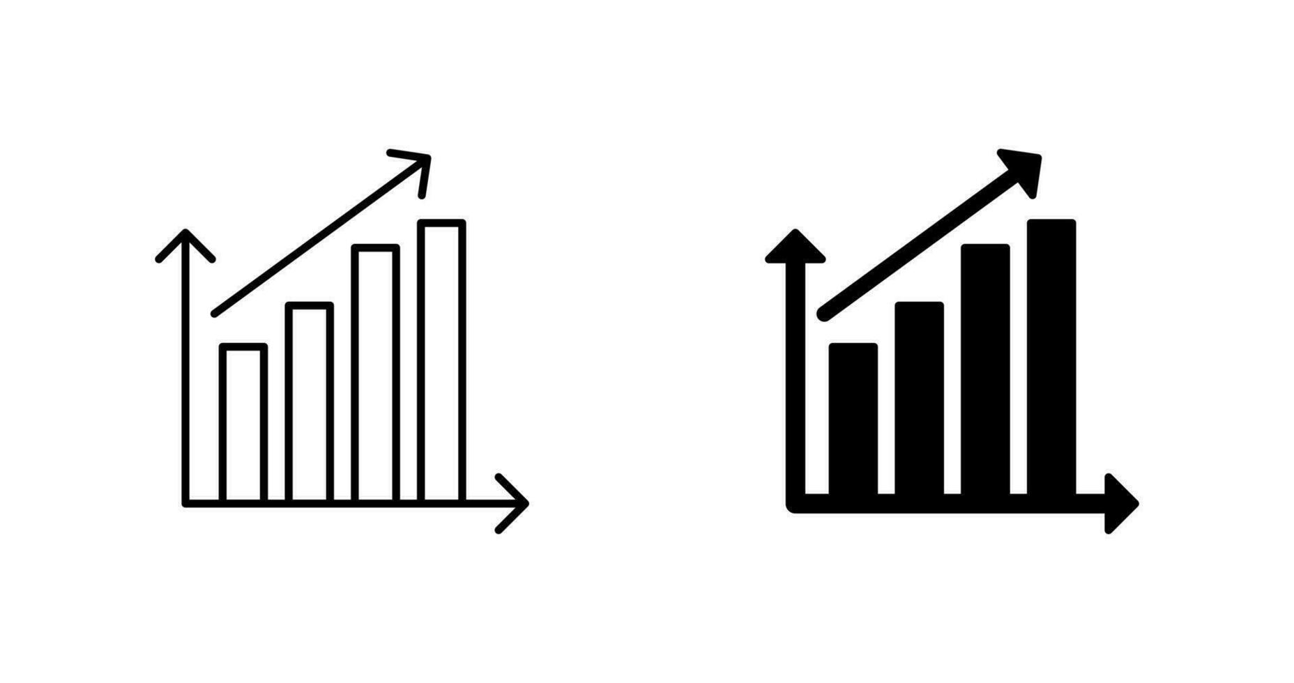 Vektorsymbol für steigende Statistiken vektor