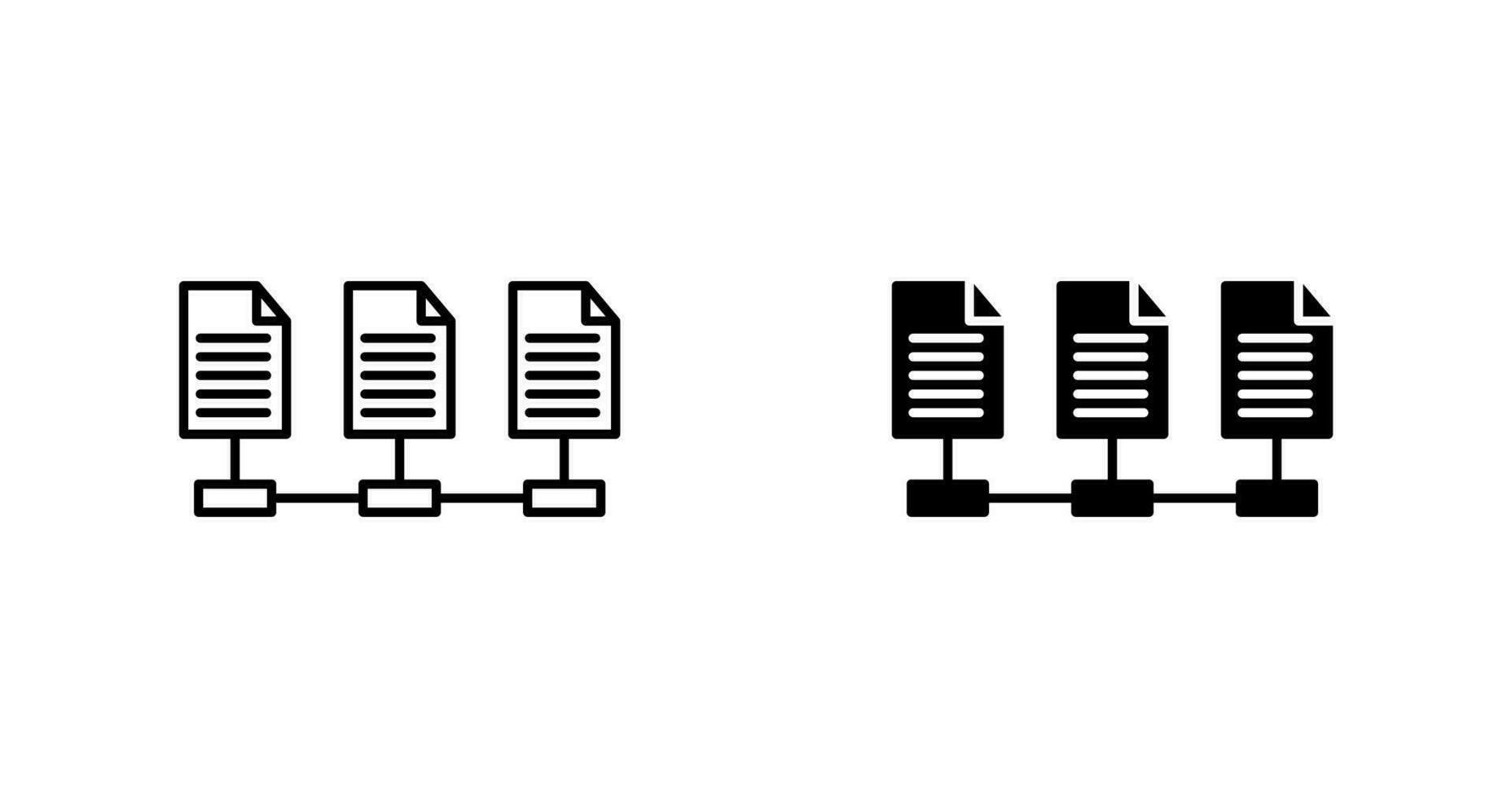 Vektorsymbol für Netzwerkdateien vektor