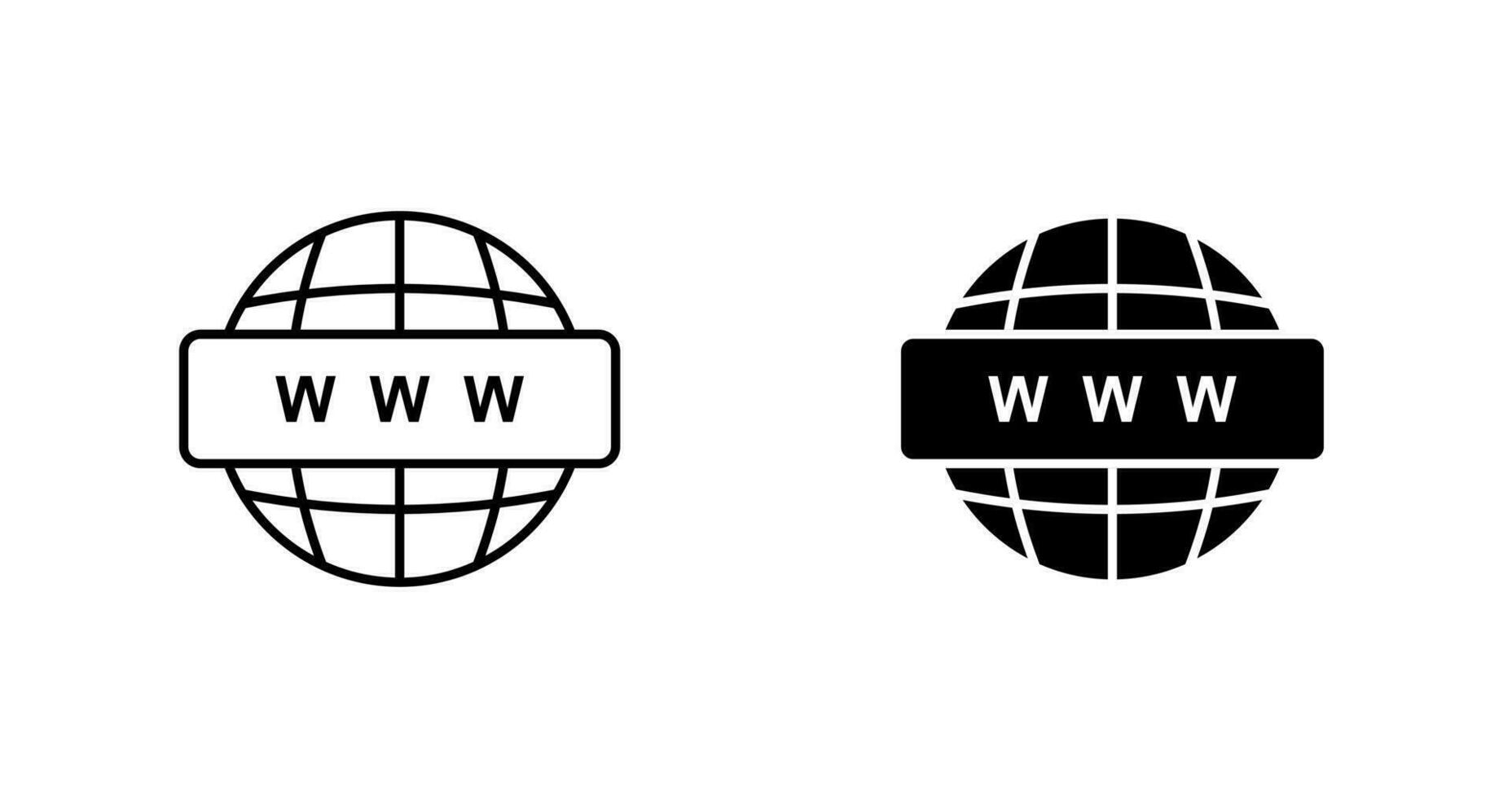 World Wide Web-Vektorsymbol vektor