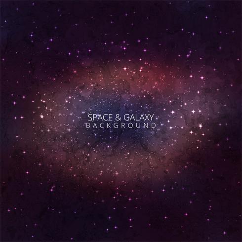 Space Galaxy Bakgrund med nebula, stardust och ljusa lysande vektor