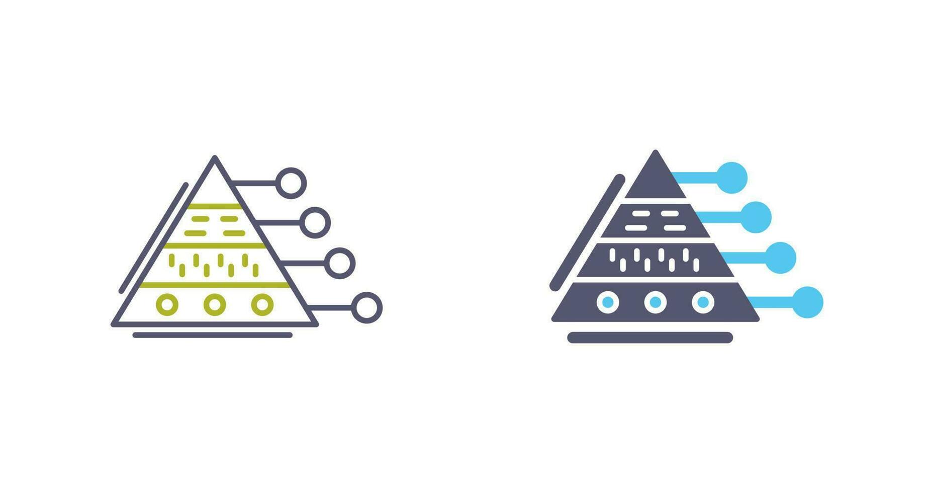 Pyramidendiagramm-Vektorsymbol vektor