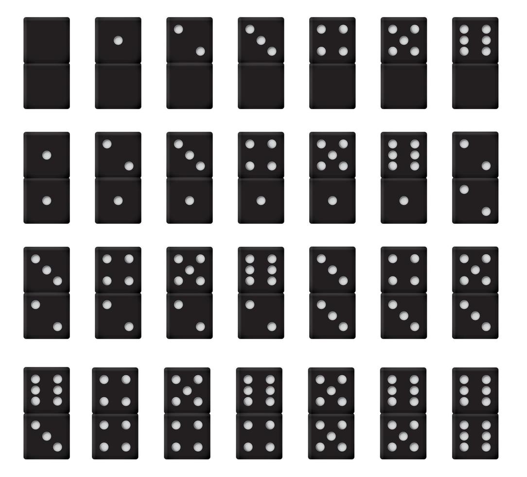 Kunststoff schwarz realistischer Domino vektor