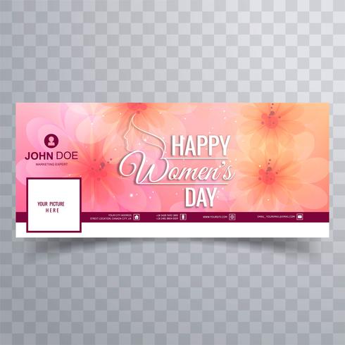 Frauen Tag Facebook Banner Design vektor